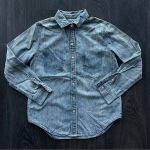 ARMANI EXCHANGE Stonewashed Denim Shirt Size S/P